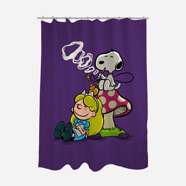 A Beagle In Wonderland-None-Polyester-Shower Curtain-zascanauta