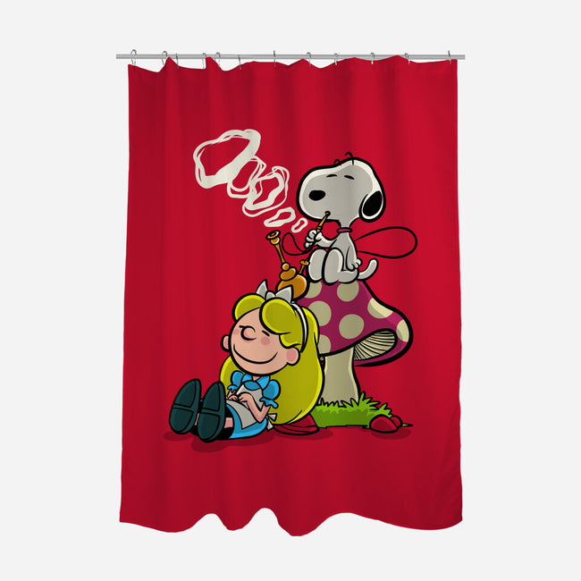 A Beagle In Wonderland-None-Polyester-Shower Curtain-zascanauta