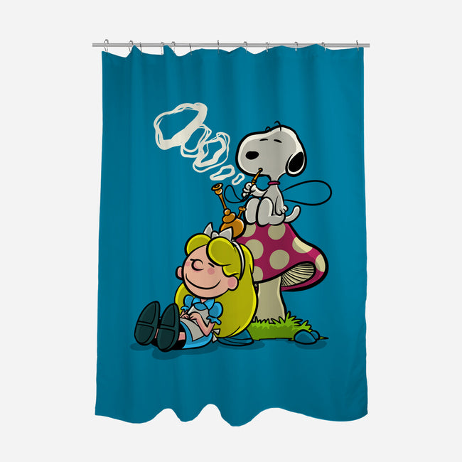 A Beagle In Wonderland-None-Polyester-Shower Curtain-zascanauta