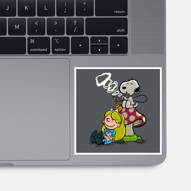 A Beagle In Wonderland-None-Glossy-Sticker-zascanauta