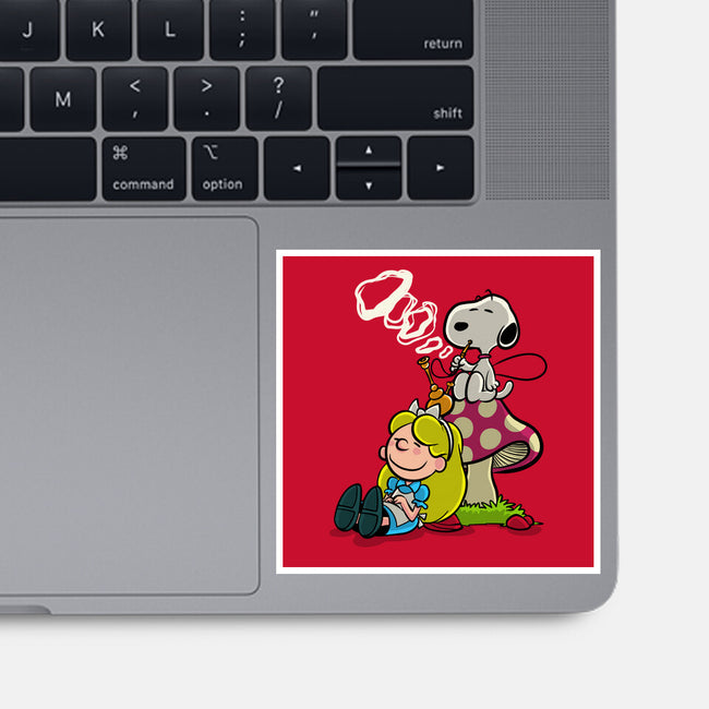 A Beagle In Wonderland-None-Glossy-Sticker-zascanauta