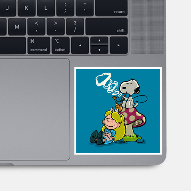 A Beagle In Wonderland-None-Glossy-Sticker-zascanauta