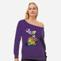 A Beagle In Wonderland-Womens-Off Shoulder-Sweatshirt-zascanauta
