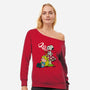 A Beagle In Wonderland-Womens-Off Shoulder-Sweatshirt-zascanauta