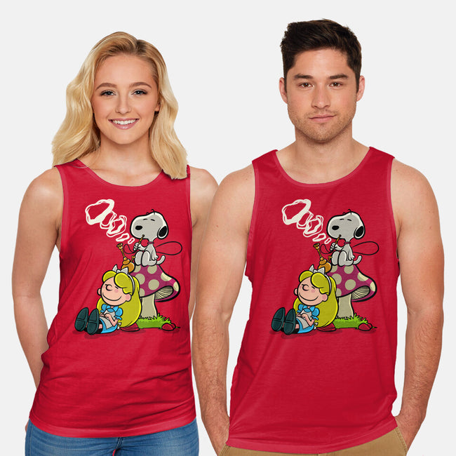 A Beagle In Wonderland-Unisex-Basic-Tank-zascanauta