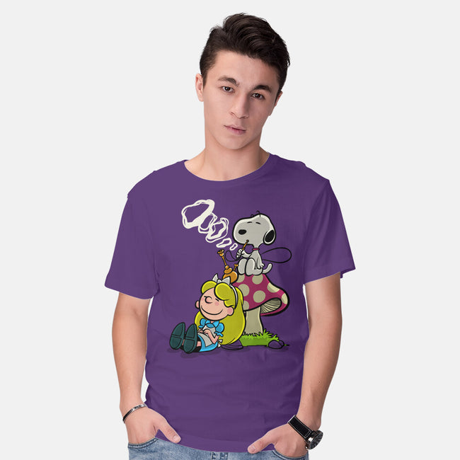 A Beagle In Wonderland-Mens-Basic-Tee-zascanauta