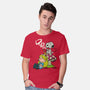A Beagle In Wonderland-Mens-Basic-Tee-zascanauta