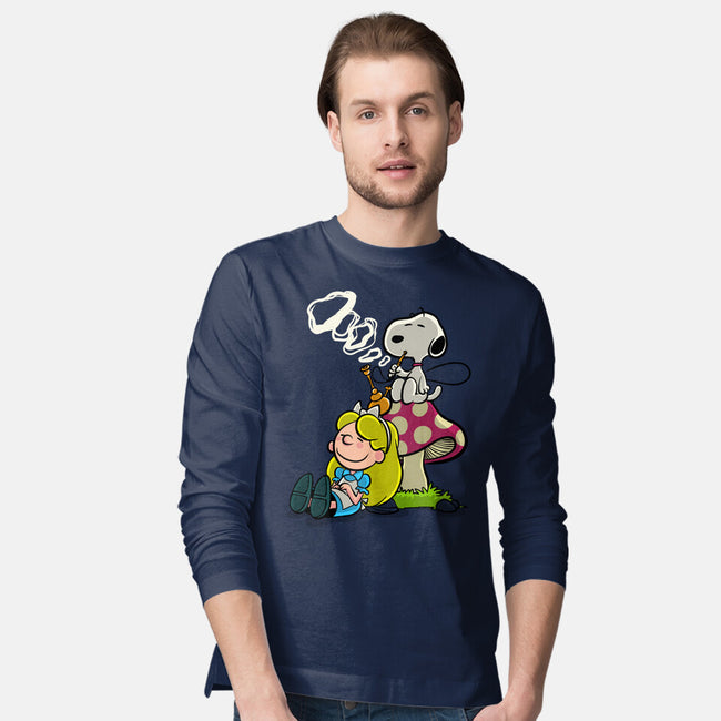 A Beagle In Wonderland-Mens-Long Sleeved-Tee-zascanauta
