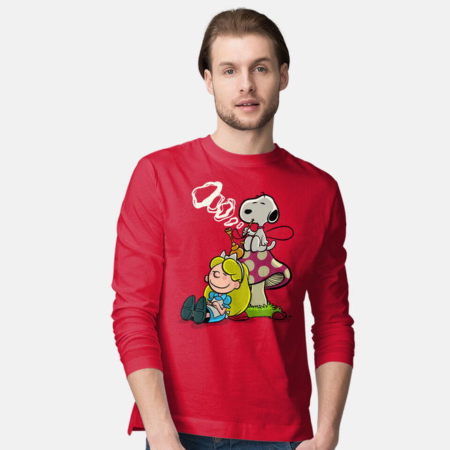 A Beagle In Wonderland-Mens-Long Sleeved-Tee-zascanauta