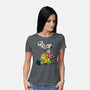 A Beagle In Wonderland-Womens-Basic-Tee-zascanauta