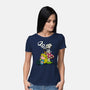 A Beagle In Wonderland-Womens-Basic-Tee-zascanauta
