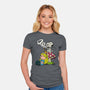 A Beagle In Wonderland-Womens-Fitted-Tee-zascanauta