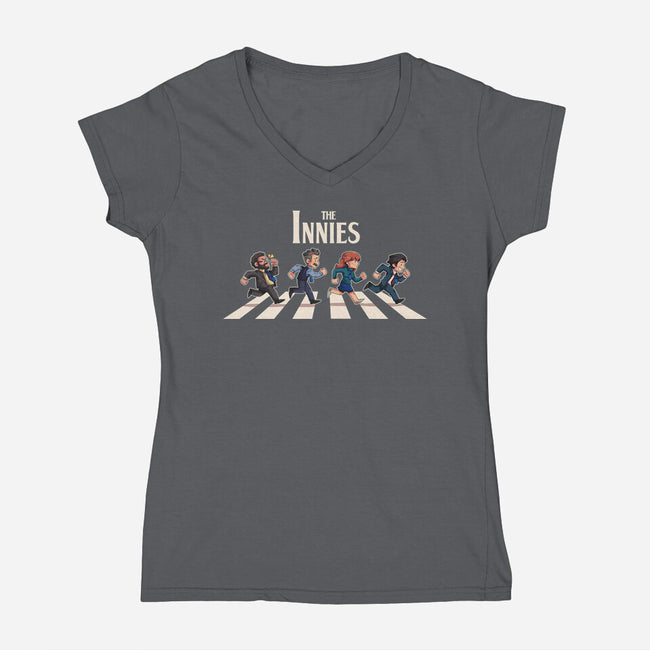 Innie Road-Womens-V-Neck-Tee-2DFeer