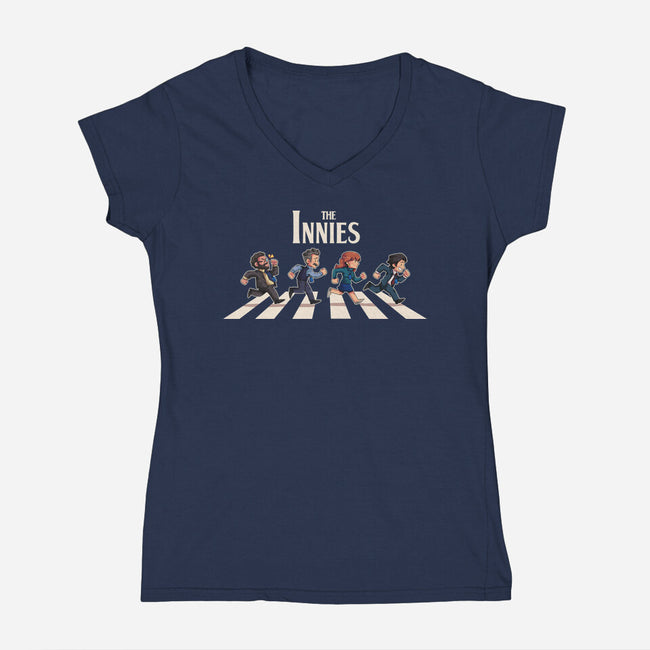 Innie Road-Womens-V-Neck-Tee-2DFeer