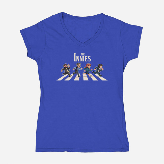 Innie Road-Womens-V-Neck-Tee-2DFeer