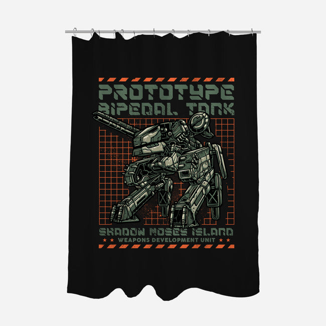 Prototype Bipedal Tank-None-Polyester-Shower Curtain-momma_gorilla
