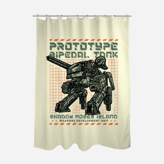 Prototype Bipedal Tank-None-Polyester-Shower Curtain-momma_gorilla
