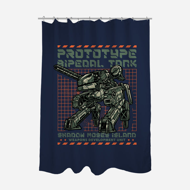 Prototype Bipedal Tank-None-Polyester-Shower Curtain-momma_gorilla