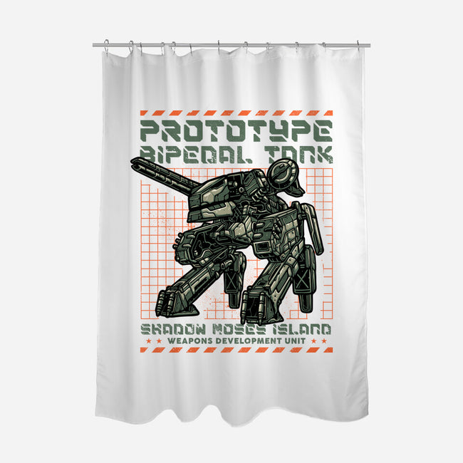 Prototype Bipedal Tank-None-Polyester-Shower Curtain-momma_gorilla