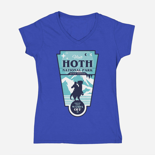 Freeze Your Wampa Off-Womens-V-Neck-Tee-BadBox