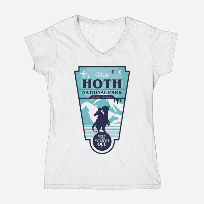 Freeze Your Wampa Off-Womens-V-Neck-Tee-BadBox