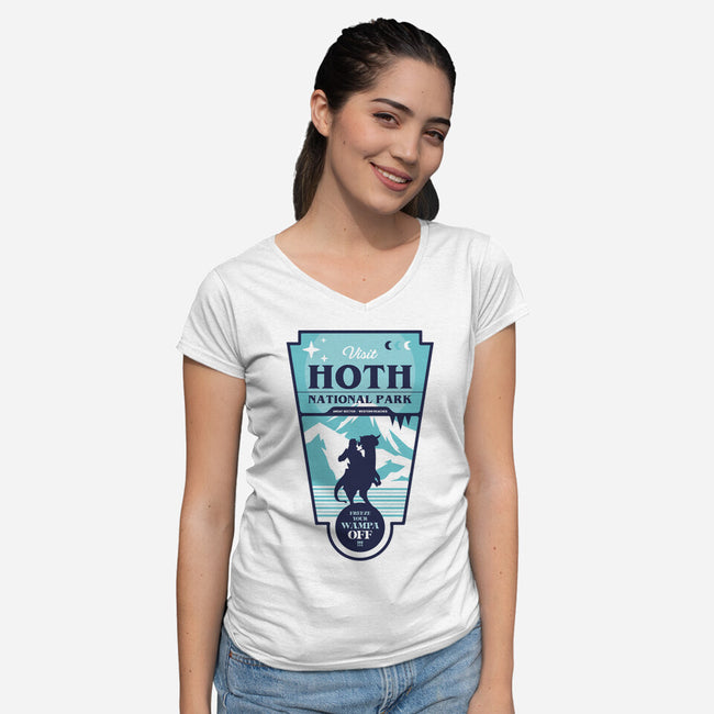 Freeze Your Wampa Off-Womens-V-Neck-Tee-BadBox