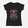 I Wonder When This Will Be Over-Womens-V-Neck-Tee-eduely