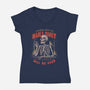 I Wonder When This Will Be Over-Womens-V-Neck-Tee-eduely
