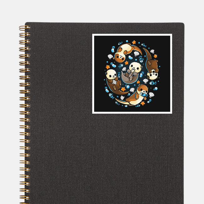 Otter Family-None-Glossy-Sticker-Vallina84