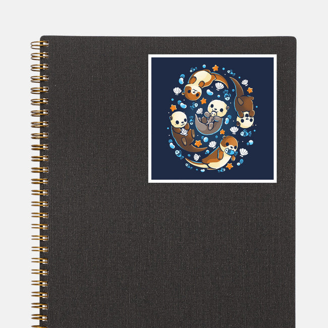 Otter Family-None-Glossy-Sticker-Vallina84