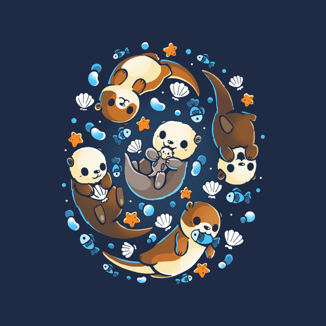 Otter Family-Womens-V-Neck-Tee-Vallina84