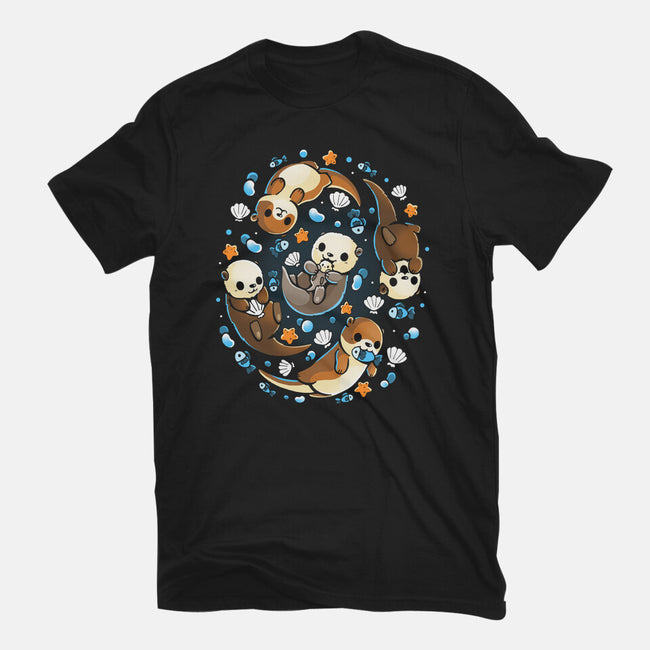 Otter Family-Womens-Fitted-Tee-Vallina84