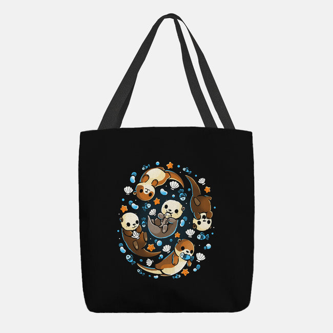 Otter Family-None-Basic Tote-Bag-Vallina84