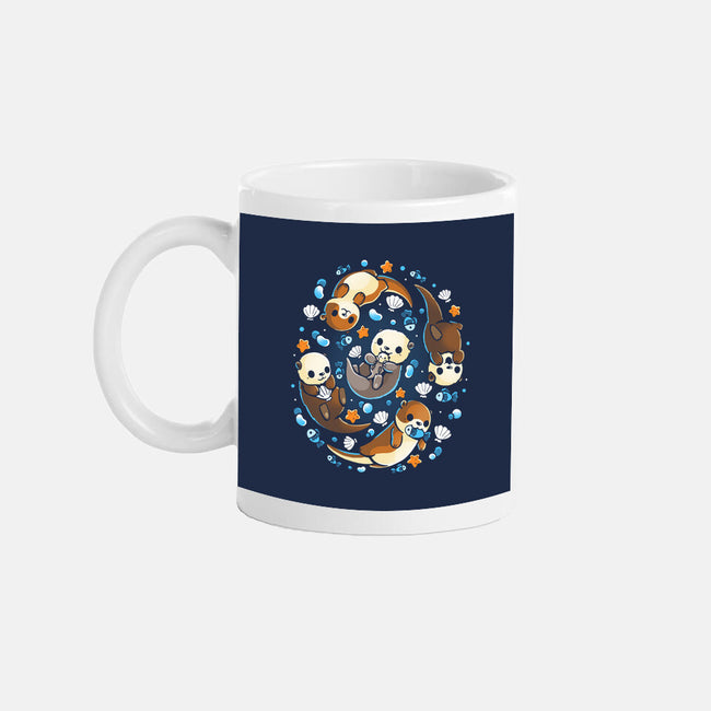 Otter Family-None-Mug-Drinkware-Vallina84