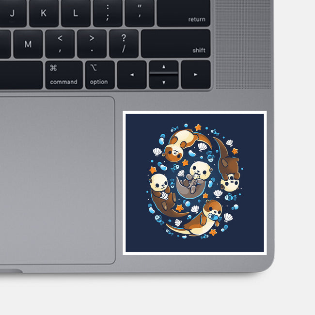 Otter Family-None-Glossy-Sticker-Vallina84
