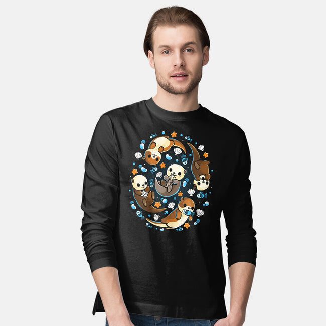 Otter Family-Mens-Long Sleeved-Tee-Vallina84