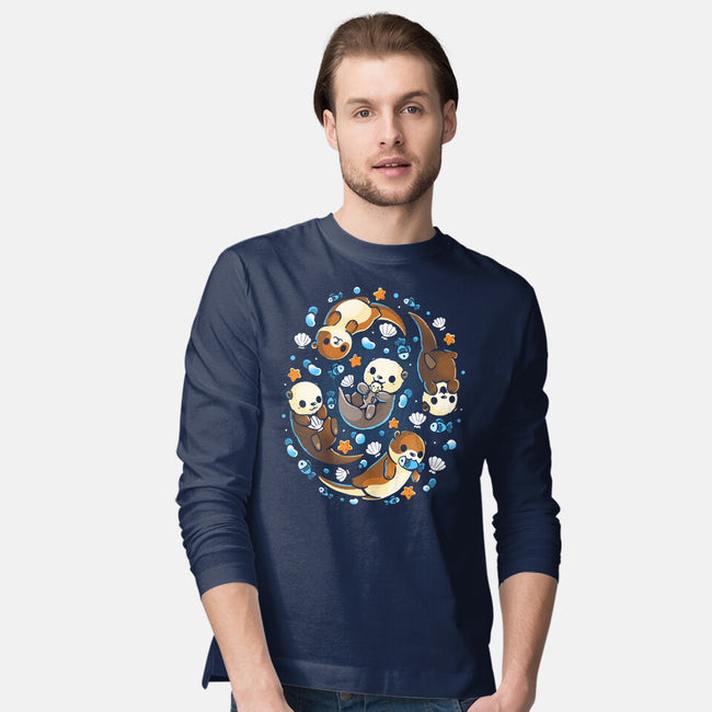 Otter Family-Mens-Long Sleeved-Tee-Vallina84