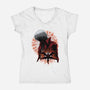 Demon Angel-Womens-V-Neck-Tee-rmatix