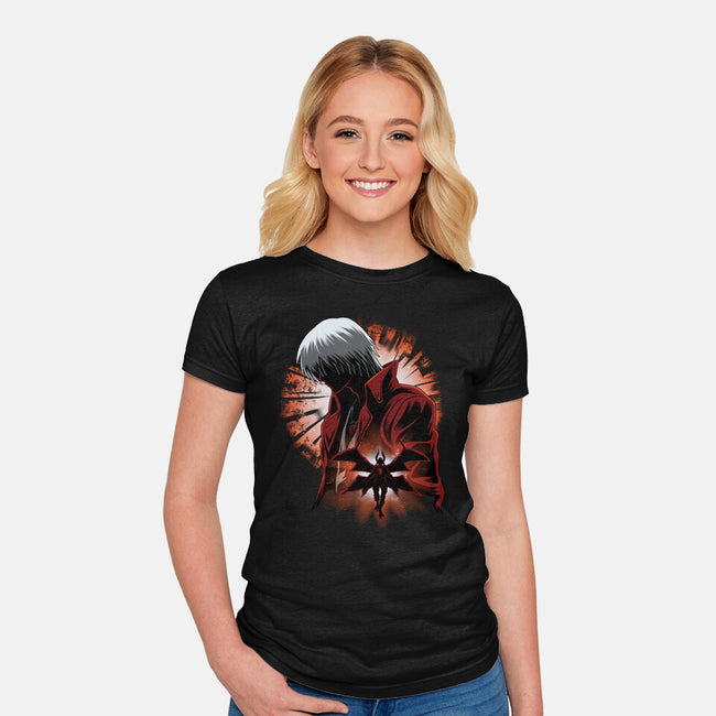 Demon Angel-Womens-Fitted-Tee-rmatix