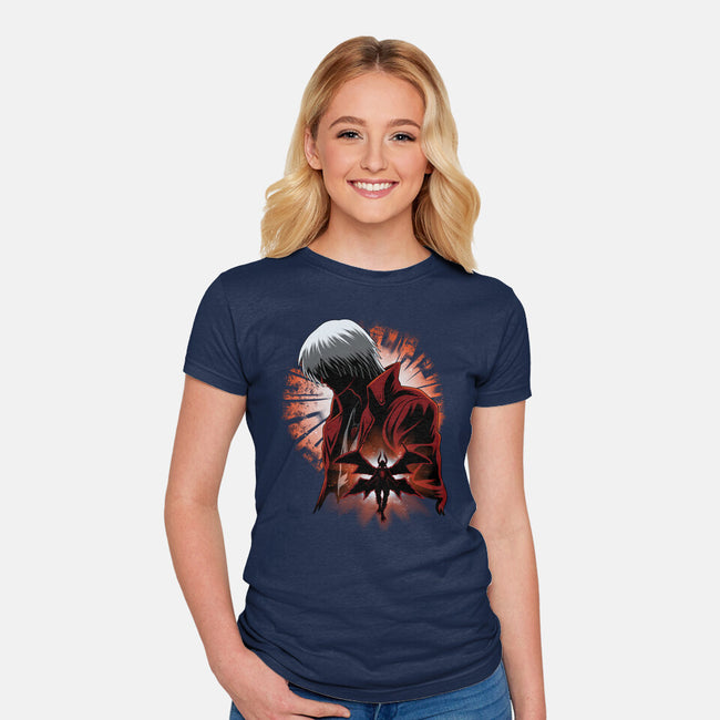 Demon Angel-Womens-Fitted-Tee-rmatix