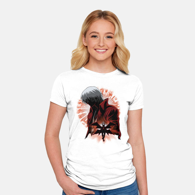 Demon Angel-Womens-Fitted-Tee-rmatix