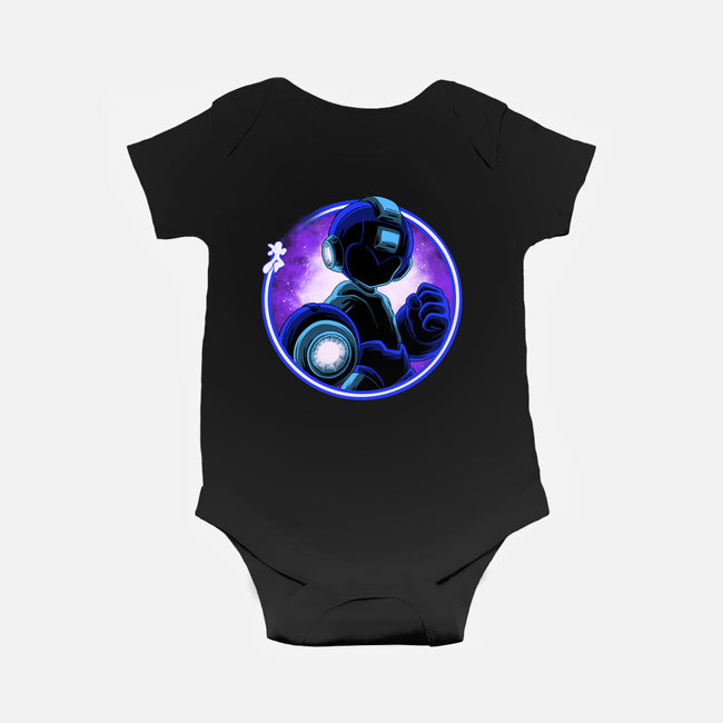 Blue Metal Hero-Baby-Basic-Onesie-rmatix