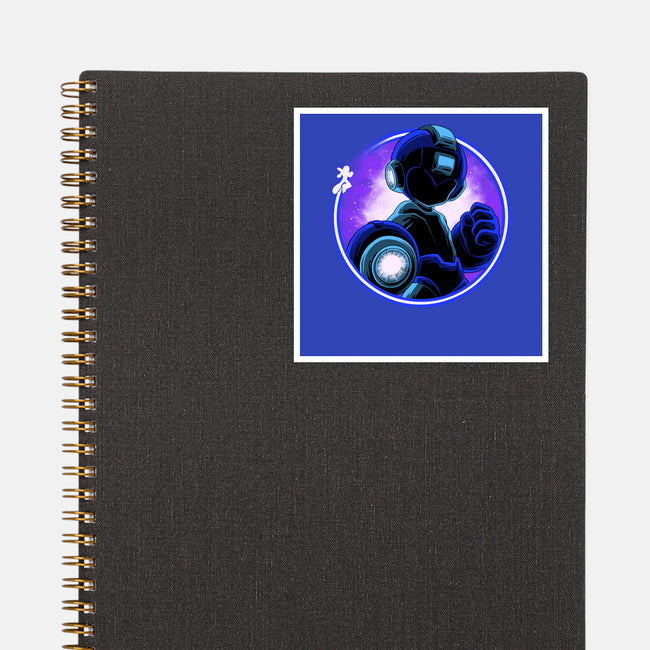 Blue Metal Hero-None-Glossy-Sticker-rmatix