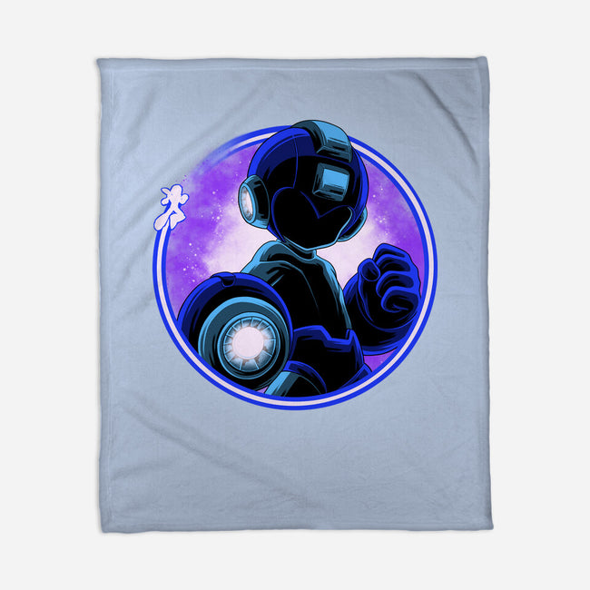 Blue Metal Hero-None-Fleece-Blanket-rmatix