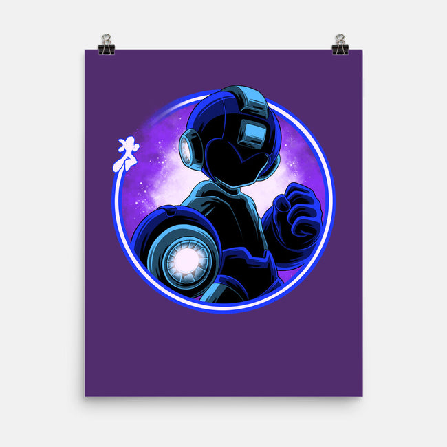 Blue Metal Hero-None-Matte-Poster-rmatix