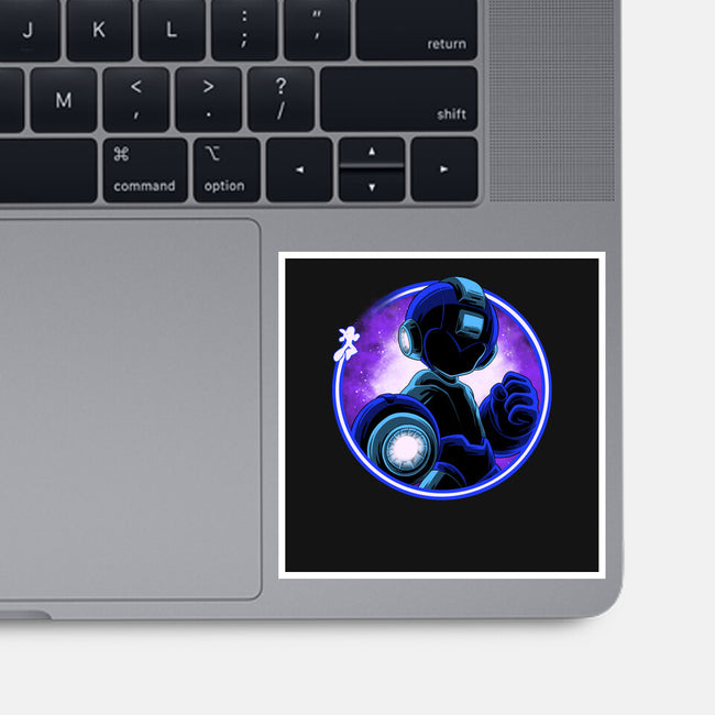 Blue Metal Hero-None-Glossy-Sticker-rmatix