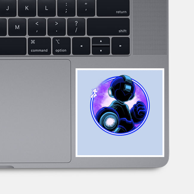 Blue Metal Hero-None-Glossy-Sticker-rmatix