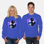 Blue Metal Hero-Unisex-Crew Neck-Sweatshirt-rmatix