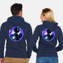 Blue Metal Hero-Unisex-Zip-Up-Sweatshirt-rmatix