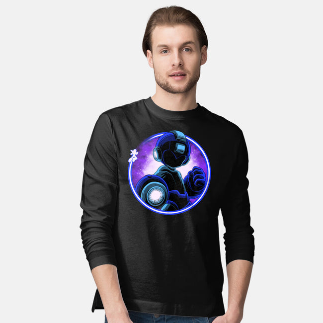 Blue Metal Hero-Mens-Long Sleeved-Tee-rmatix